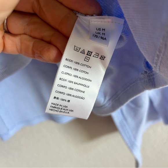 Free People Mateo Top Blue Knit Size M - Picture 9 of 12